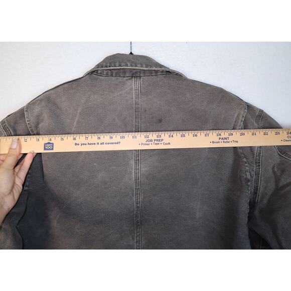 Carhartt Vintage Washed Work Wear Jacket Sherpa Lined Mens XL C61 BLK Sun Stain - Picture 7 of 8